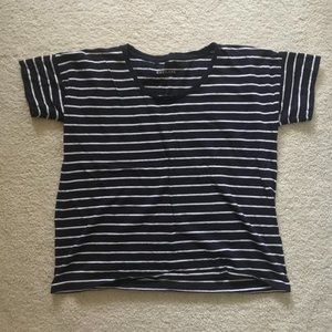 Everlane Black and White Striped Tee